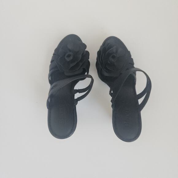 Born Flower Leather Sandals Black - Picture 5 of 10